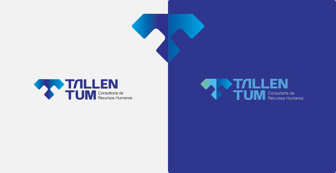 Tallentum logo on a blue background