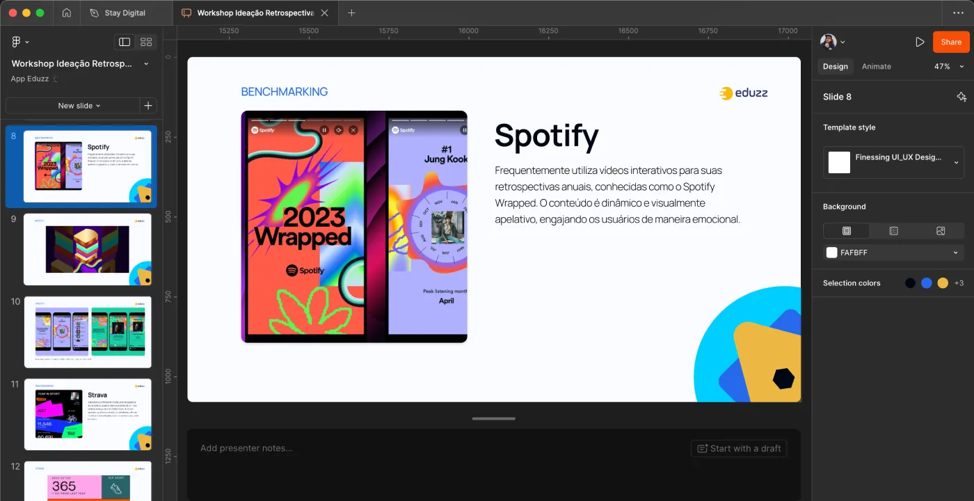 Benchmarking presentation on Spotify Wrapped 2023